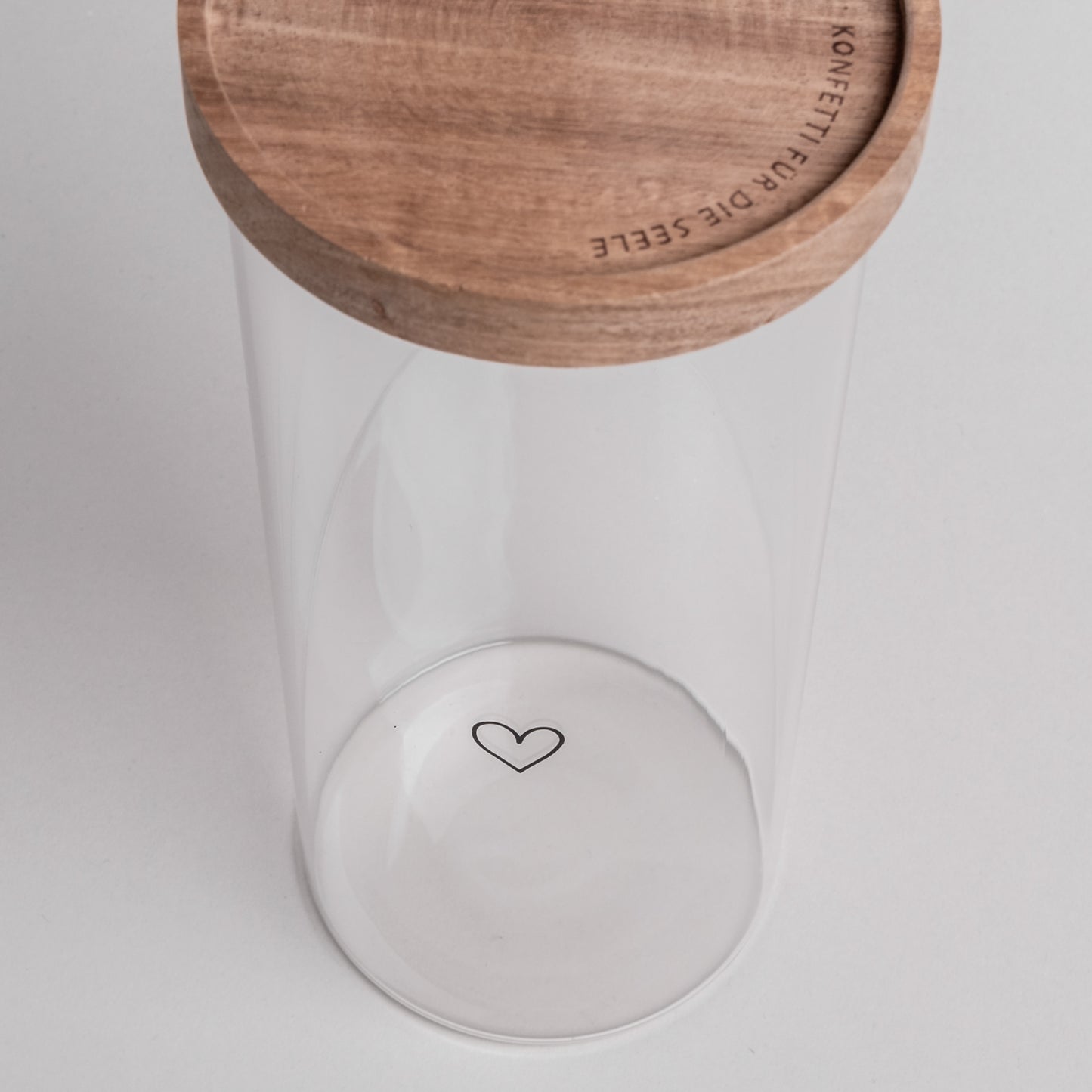 Vorratsglas Herz - Schwarz – 25cm