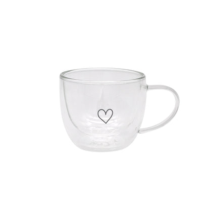 Doppelwandiges Glas 250ml Herz
