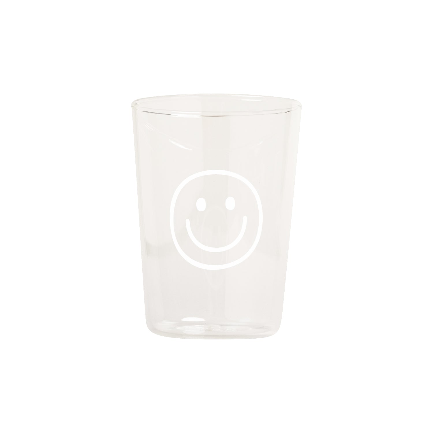 Eulenschnitt - Trinkglas Smiley - Weiß