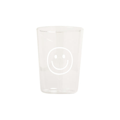 Eulenschnitt - Trinkglas Smiley - Weiß