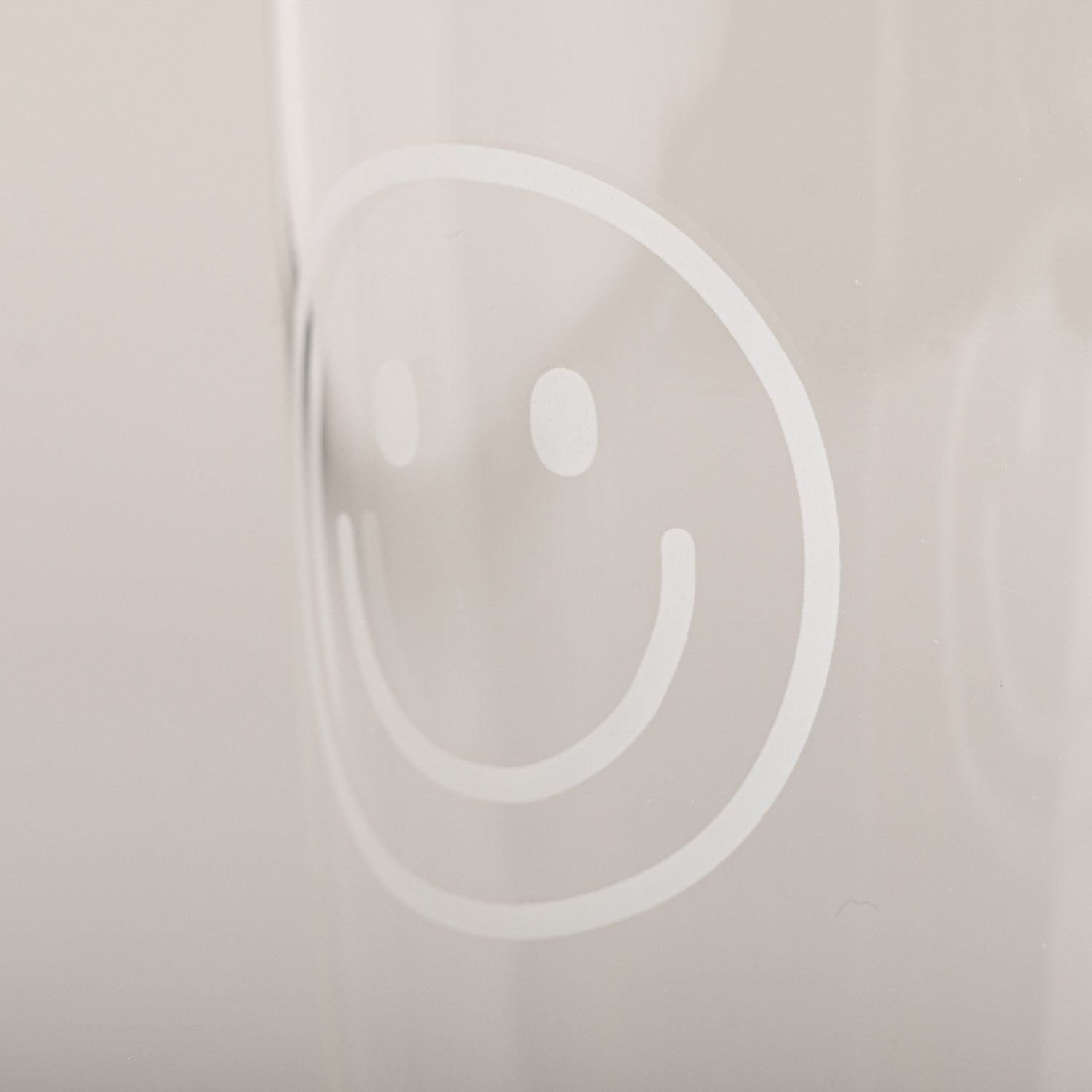 Eulenschnitt - Trinkglas Smiley - Weiß