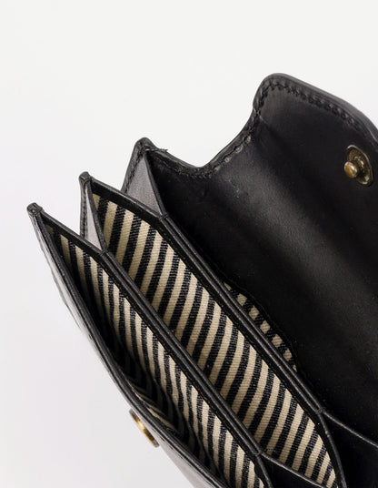 Geldbeutel Harmonica Wallet in Black Classic Leather von O My Bag 