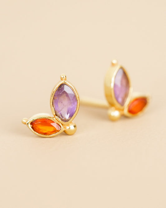 Ohrstecker-  Lacewing amethyst