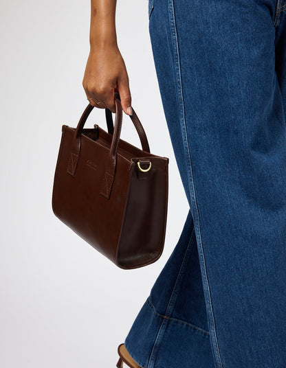 Handtasche Jackie Midi in Chocolate Classic Leather O My Bag