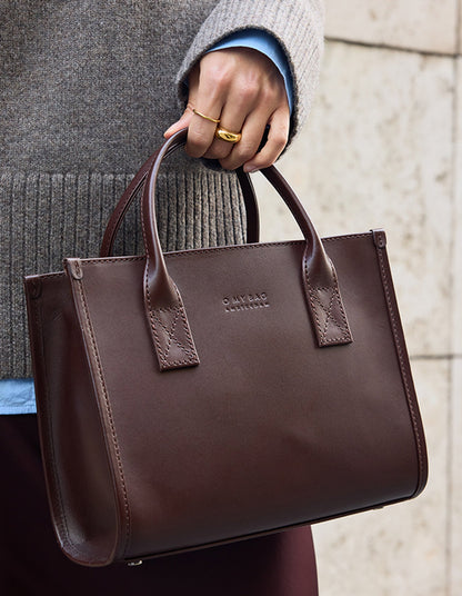 Handtasche Jackie Midi in Chocolate Classic Leather O My Bag