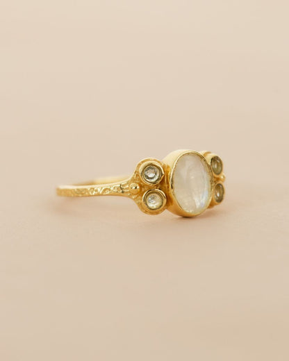 Muja Juma Ring Mensa - White Moonstone - Gr 56