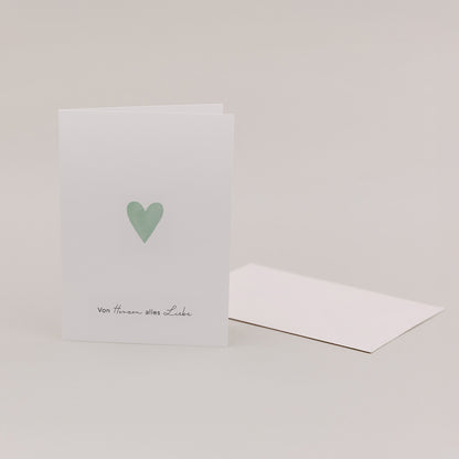 Klappkarte - Herz - Mint