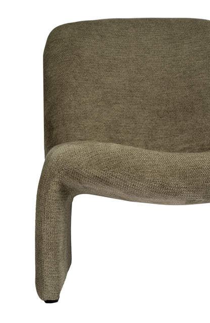 Madam Stoltz - Lounge Chair aus Samt – Green, Retrosessel