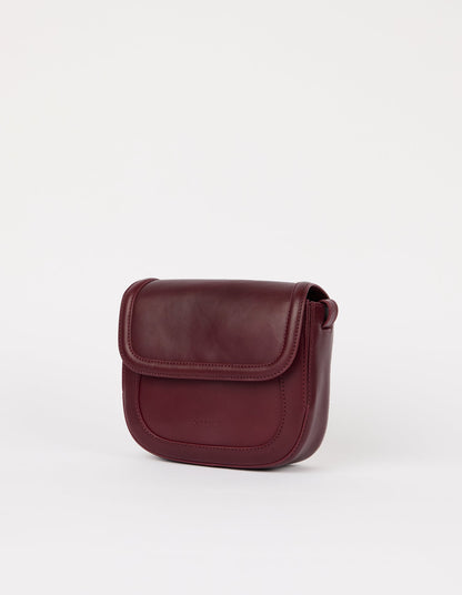 Nachhaltige Handtasche, fair Produziert, Handtasche Nina - Small - Dark Cherry - Classic Leather, O My Bag