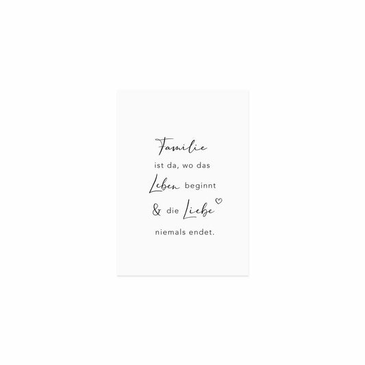 Spruchkarte - Familie ist …