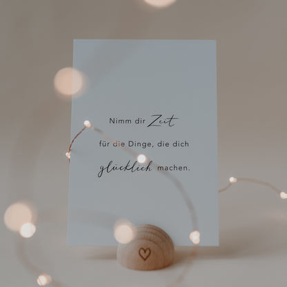 Postkarte Nimm dir Zeit - Eulenschnitt