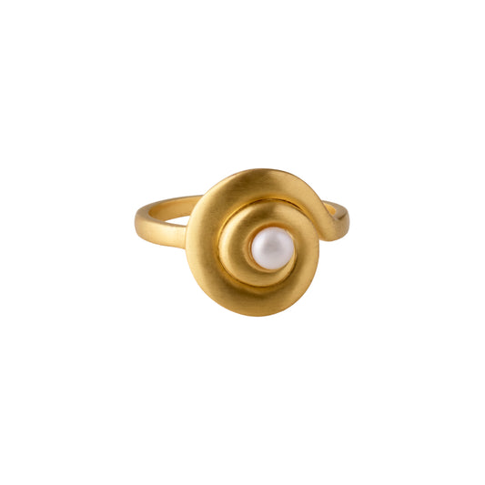 Shell Flower Ring - Gold - Größe 52